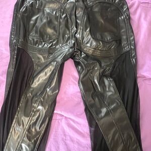 Black Faux Leather Pants